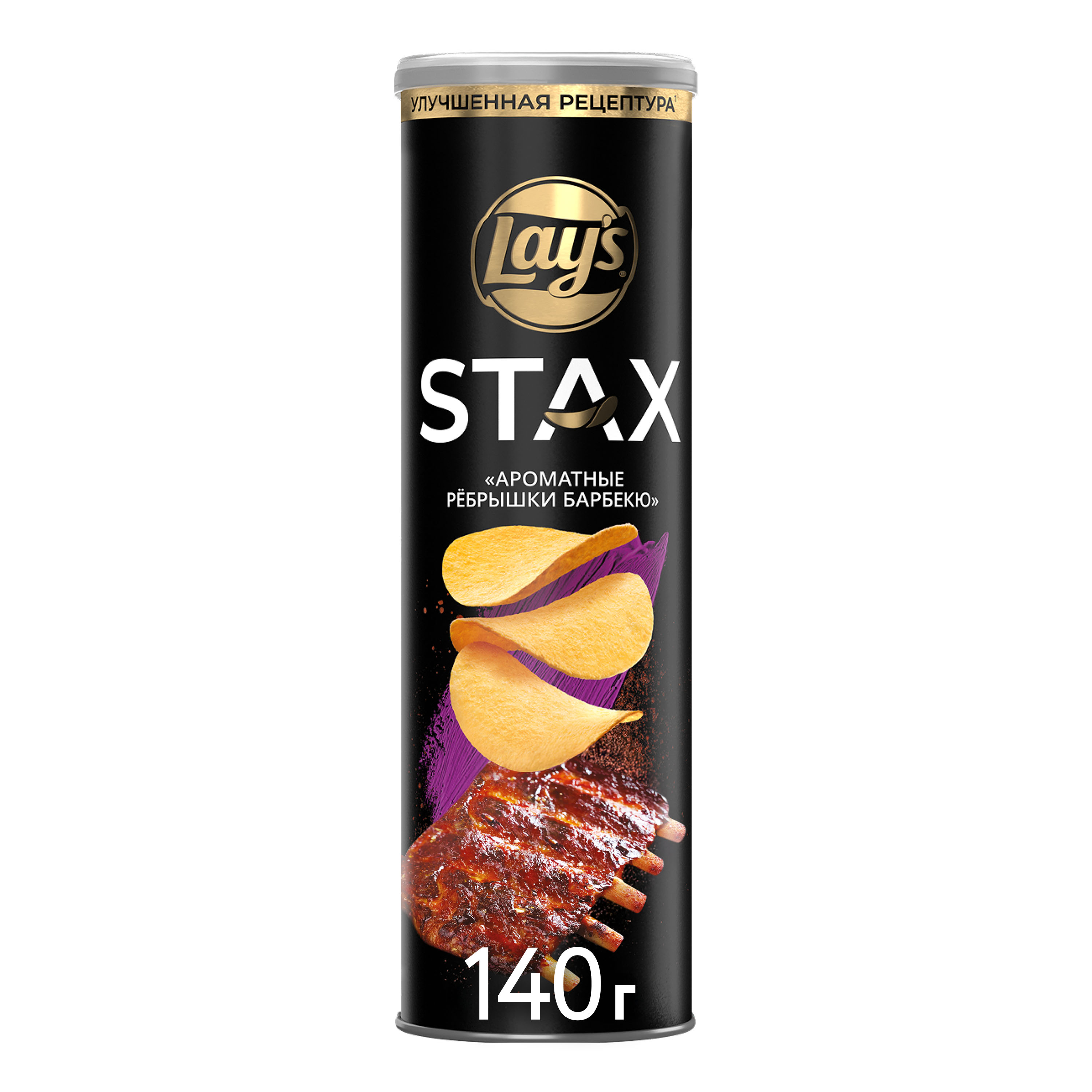 

Чипсы картофельные Lay's Stax Ребрышки барбекю 140 г