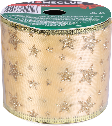 

Лента декоративная Homeclub золото 6 х 270 см дизайн в ассортименте Арт.GV28806-20-21