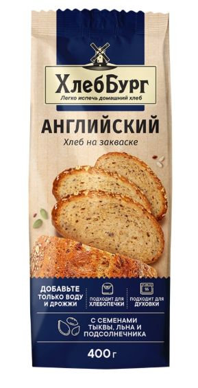 

Смесь для выпечки ХлебБург Хлеб Английский многозерновой 400 г