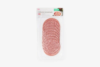 Колбаса ВкусВилл Сервелат Мускатный нарезка 100 г