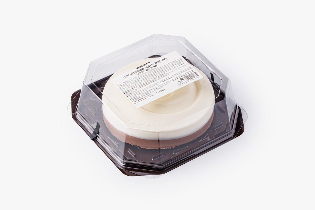 

Торт муссовый ВкусВилл Два шоколада замороженный 650 г