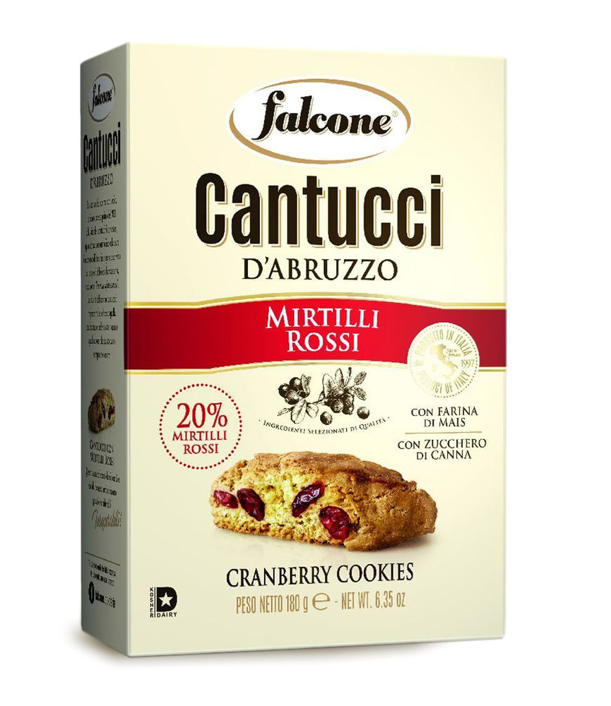 

Печенье Falcone Cantucci D'Abruzzo с клюквой 180 г
