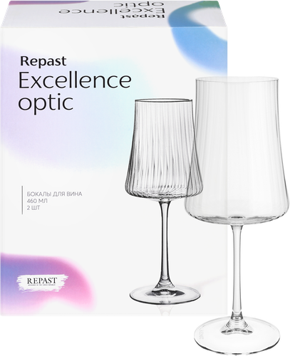 

Набор бокалов для вина Repast Excellence Optic 460 мл 2 шт.
