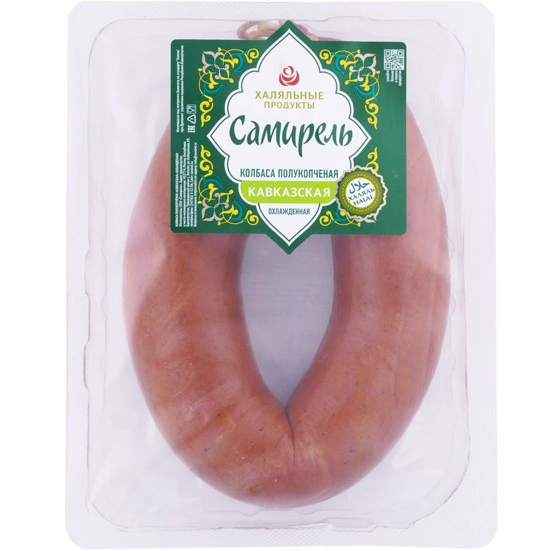 

Колбаса полукопченая Самирель Кавказская из мяса птицы вес