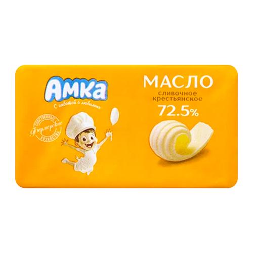 

Масло сливочное Амка Крестьянское ГОСТ 72.5% БЗМЖ 180 г