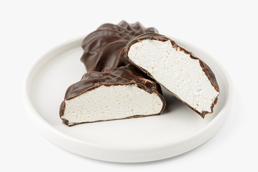 

Зефир классический ВкусВилл в темном шоколаде 50 г