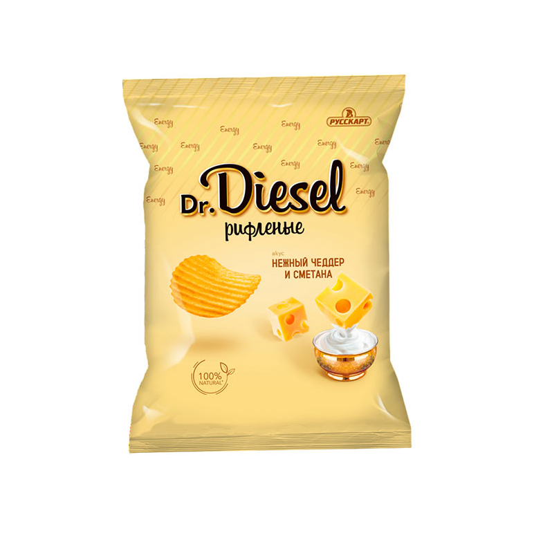 

Чипсы Dr.Diesel нежный чеддер и сметана 120 г