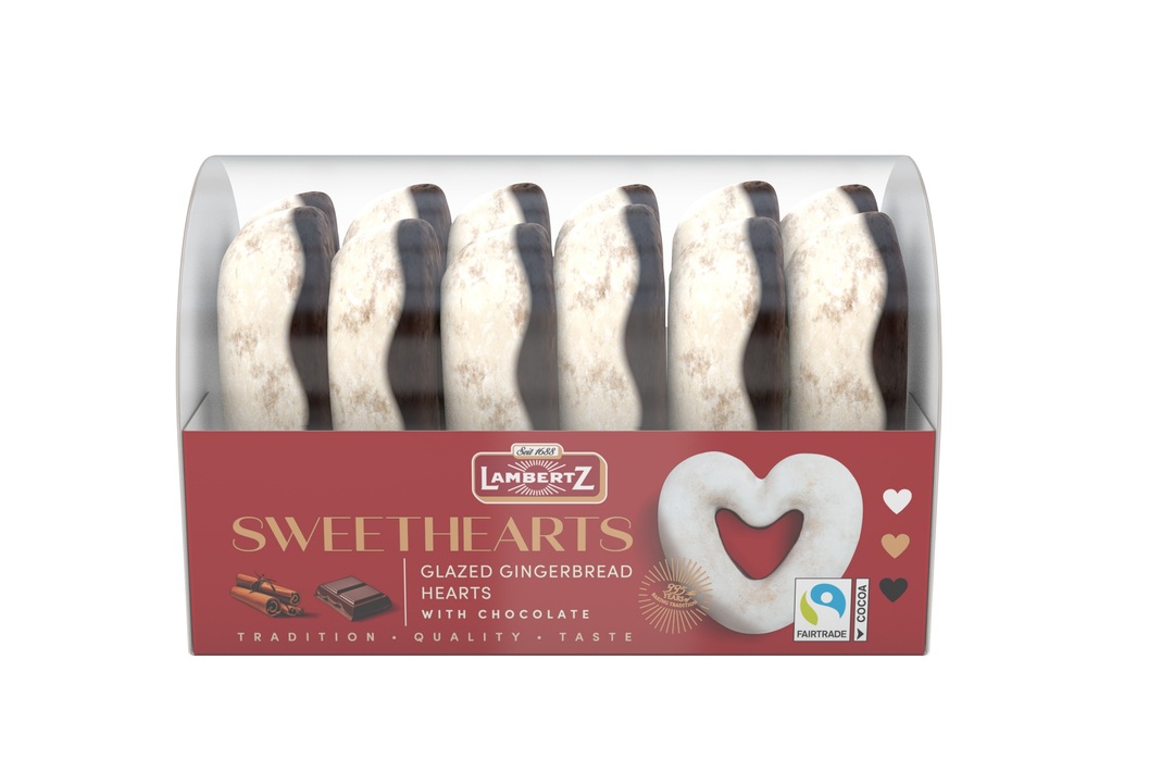 

Пряники Lambertz Sweet Hearts имбирные в сахарной и шоколадной глазури 190 г