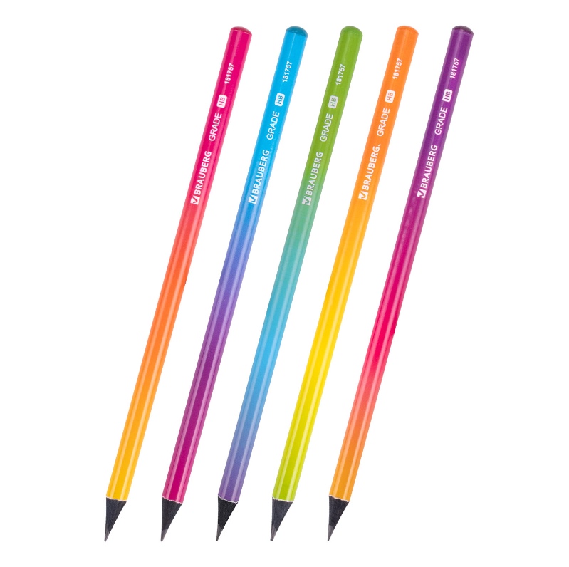 

Карандаш чернографитный Brauberg Grade, HB, 1 шт в ассортименте, Арт. 181757