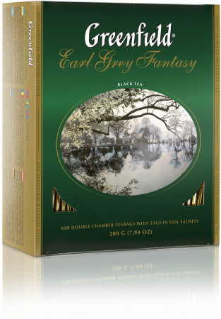 

Чай черный Greenfield Earl Grey Fantasy с бергамотом в пакетиках 100 шт. 200 г дизайн упаковки в ассортименте