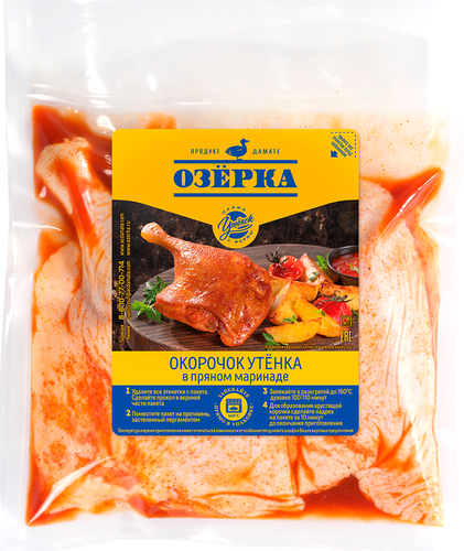 

Окорочок утенка Озёрка в пряном маринаде охлажденный вес