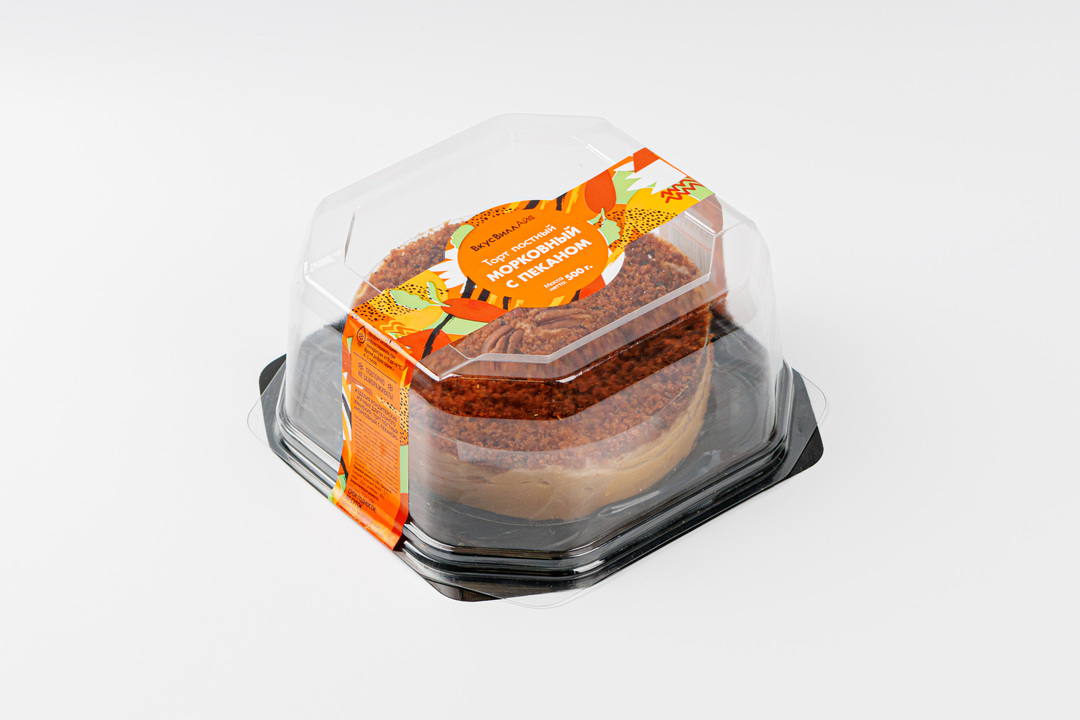 

Торт постный Морковный с пеканом Продукт замороженный 500г