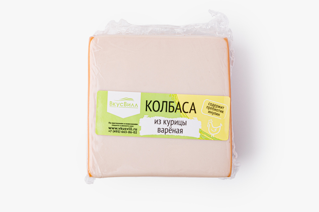 

Колбаса из курицы вареная 370 г