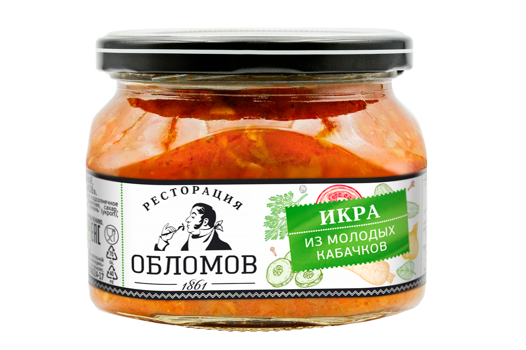 

Икра овощная Ресторация Обломов из молодых кабачков 320 г