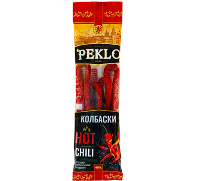 Колбаски Peklo Острый перец чили (Hot Chili) сырокопченые полусухие 70 г