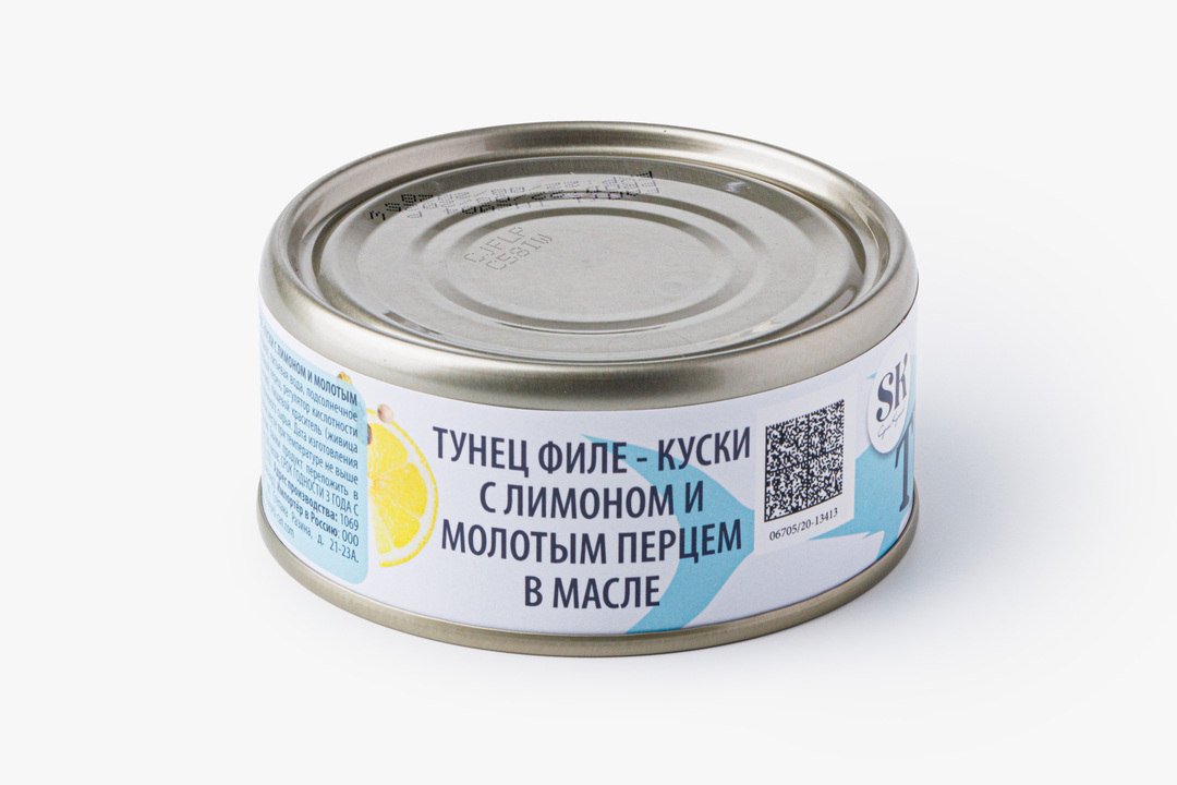 

Тунец скипджек SK филе-куски с лимоном и молотым перцем в масле 160 г
