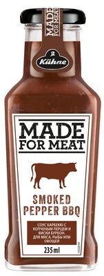 Соус Kuhne Сделано для мяса томатный Барбекю с копченым перцем (Made for Meat Smoked Pepper BBQ) 235 мл