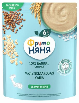 Каша детская сухая ФрутоНяня Безмолочная мультизлаковая с 6 месяцев 200 г дизайн в ассортименте