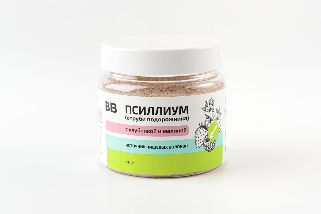 

Псиллиум ВкусВилл отруби подорожника с клубникой и малиной 150 г