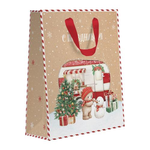 

Подарочный пакет City Home Trade Christmas Kraft 23 x 18 x 10 см 1 шт. дизайн в ассортименте