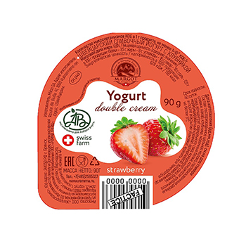 

Йогурт сливочный Margot Fromages с клубникой 9.6% БЗМЖ 90 г