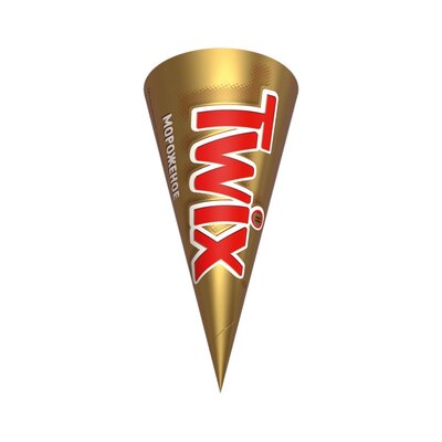 Мороженое двухсл Twix мол в ваф сах рожке глаз 68г