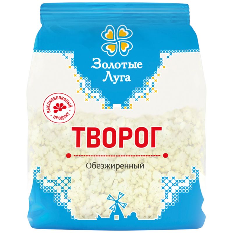 

Творог Золотые луга обезжиренный 0% 180 г