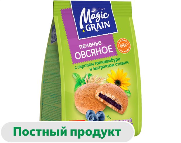 

Печенье овсяное Magic Grain Черника 180 г