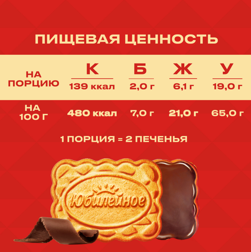 

Печенье Юбилейное молочное с глазурью витаминизированное 348 г