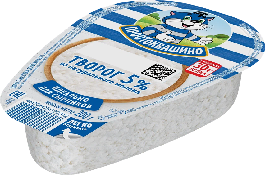 

Творог Простоквашино 5% ГОСТ 200 г