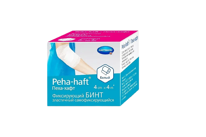 

Бинт Hartmann Peha-haft Color когезивный эластичный фиксирующий белый 4 см х 4 м