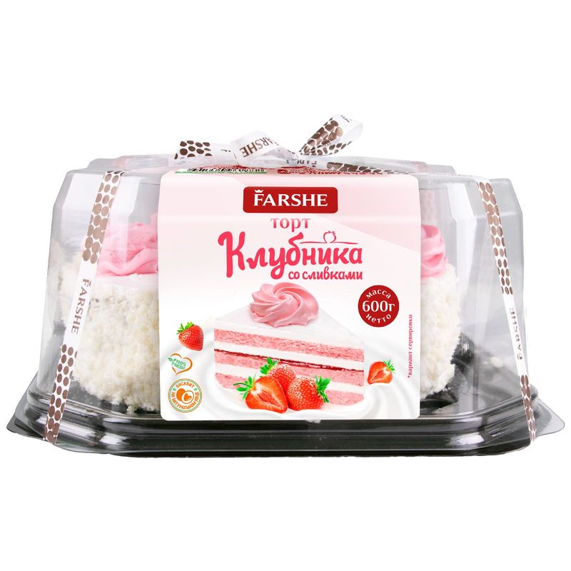 

Торт Farshe клубника со сливками 600 г