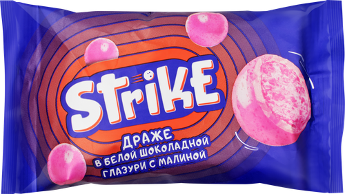 

Драже Strike Хрустящий шарик с малиной 40 г