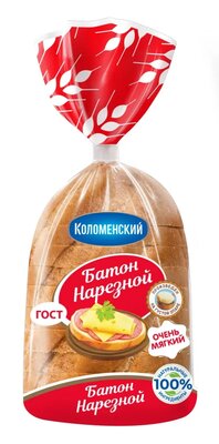 Батон Коломенский Нарезной в нарезке 200 г