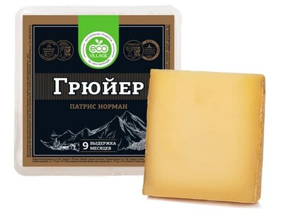 Сыр Грюйер Eco Village выдержка 9 месяцев 48% вес