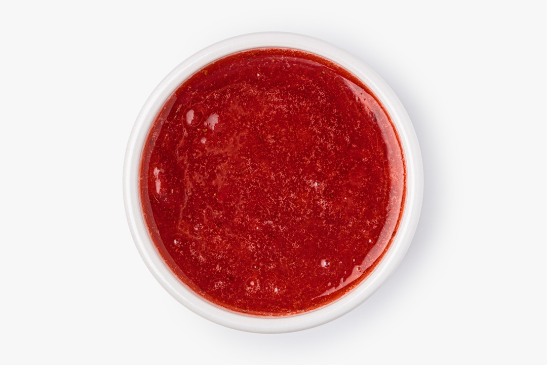 

Клубника ВкусВилл дробленая с сахаром 200 г