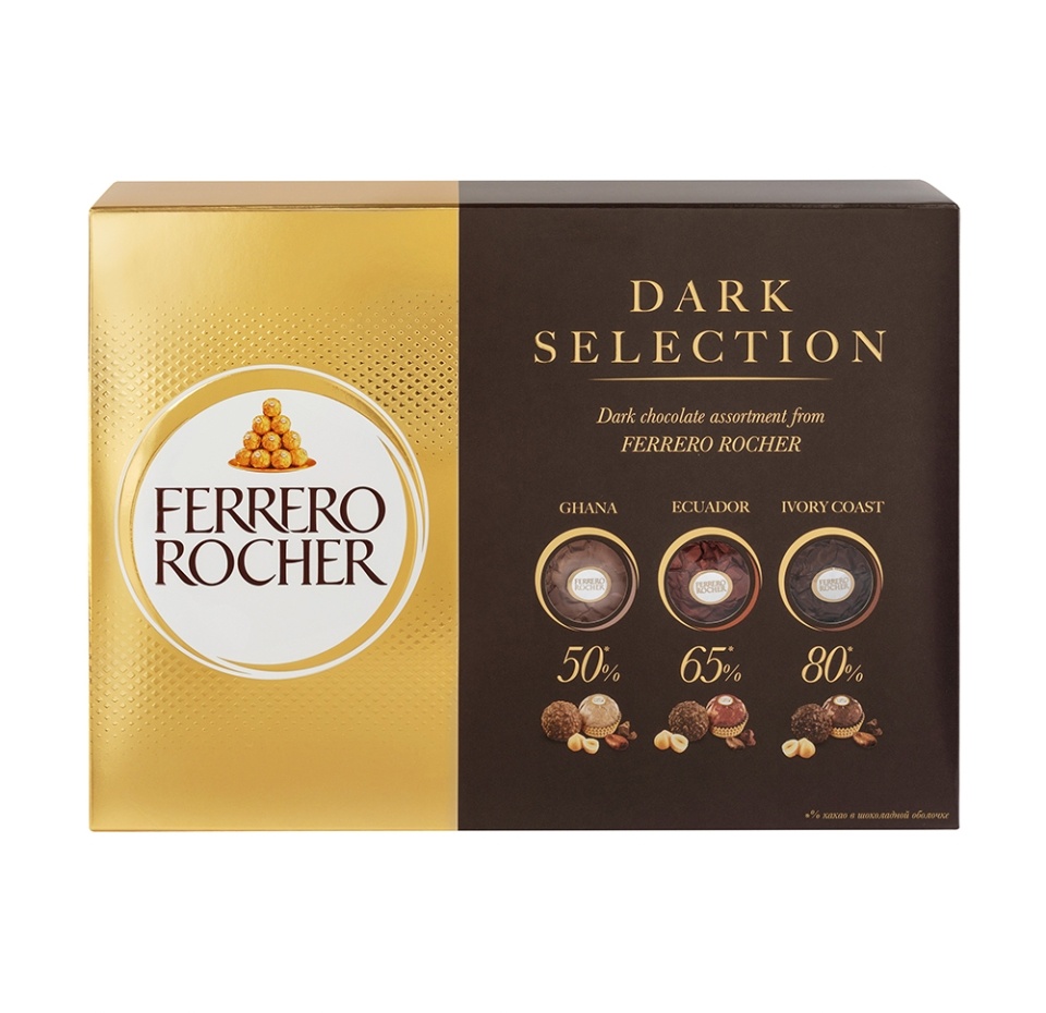 

Конфеты Ferrero Rocher Dark Selection хрустящее ассорти 300 г