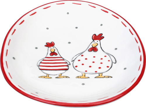 

Тарелка сервировочная Homeclub Курочки керамика 23 х 19.8 см
