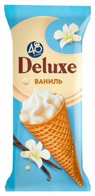 Мороженое 48 Копеек Роскошный (Deluxe) рожок ванильный 100 г