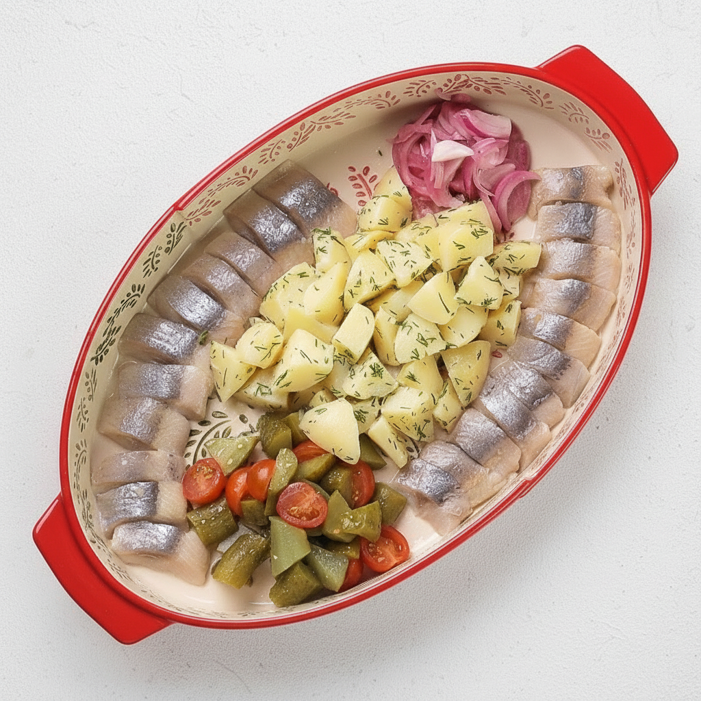 Сельдь с картофелем