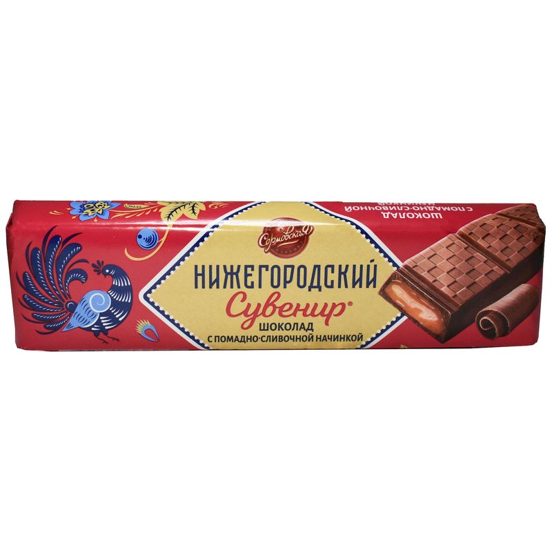 

Батончик шоколадный Сормовская кондитерская фабрика Нижегородский сувенир помадка сливки 50 г дизайн упаковки в ассортименте