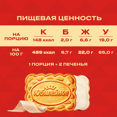 

Печенье сахарное Юбилейное витаминизированное со светлой глазурью 121 г