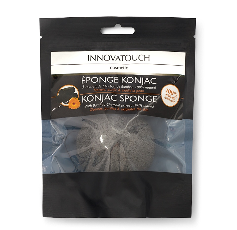 

Спонж для лица конжаковый с экстрактом бамбукового угля, Innovatouch Cosmetic, Китай