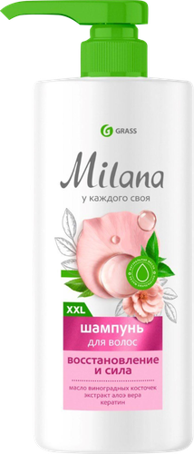 

Шампунь Grass Milana Восстановление и сила с кератином 1 л