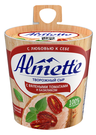 

Творожный сыр Almette с вялеными томатами и базиликом 60% 150 г