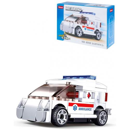

Конструктор детский Sluban пластиковый скорая 54 детали арт. M38-B0916F