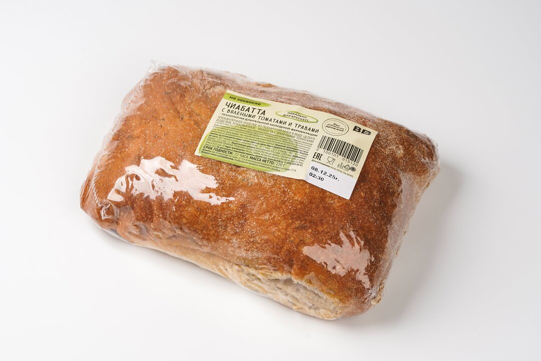 

Чиабатта ВкусВилл с вялеными томатами и травами 220 г