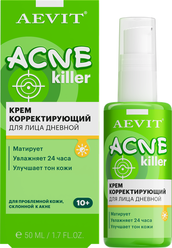 

Крем для лица Aevit Acnekiller корректирующий дневной 50 мл