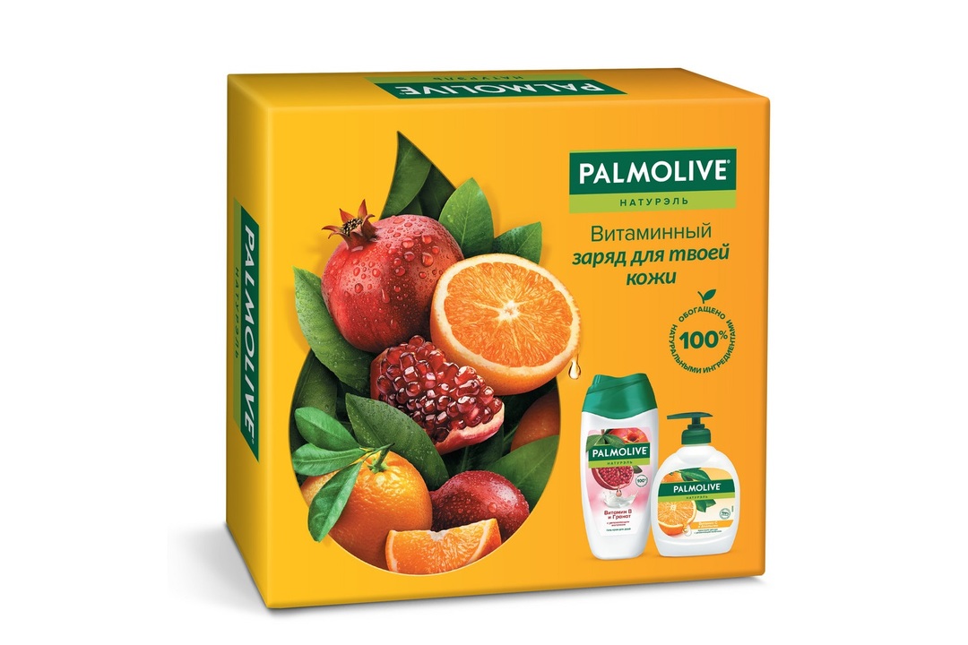 

Подарочный набор Palmolive Витаминный Заряд: гель-крем для душа 250 мл, крем-мыло для рук 300 мл