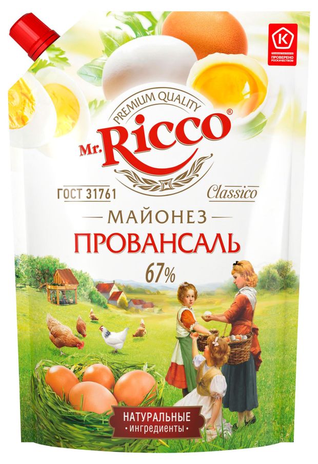 

Майонез Mr.Ricco Organic Провансаль 67%, 800 мл